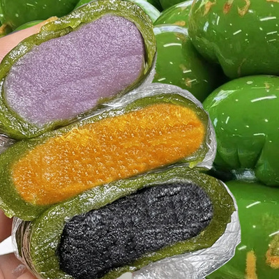 青团蛋黄肉松味红豆沙味糯叽叽